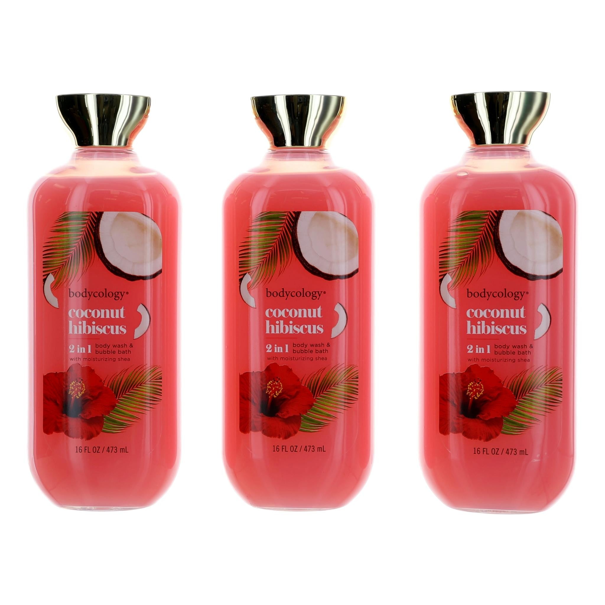 Bodycology Coconut Hibiscus & Bubble Bath, 3 Pack by Bodycology Body Wash – Swift & Complimentary Shipping, Genuine Brand, Round, 16oz