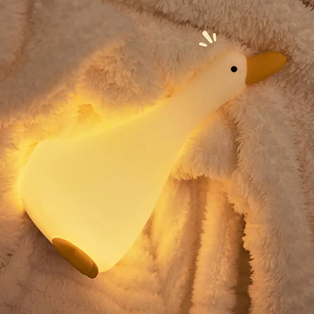 Duck Shape Warm Night Light Suitable For Baby Nursery Silicone Soft Adjustable